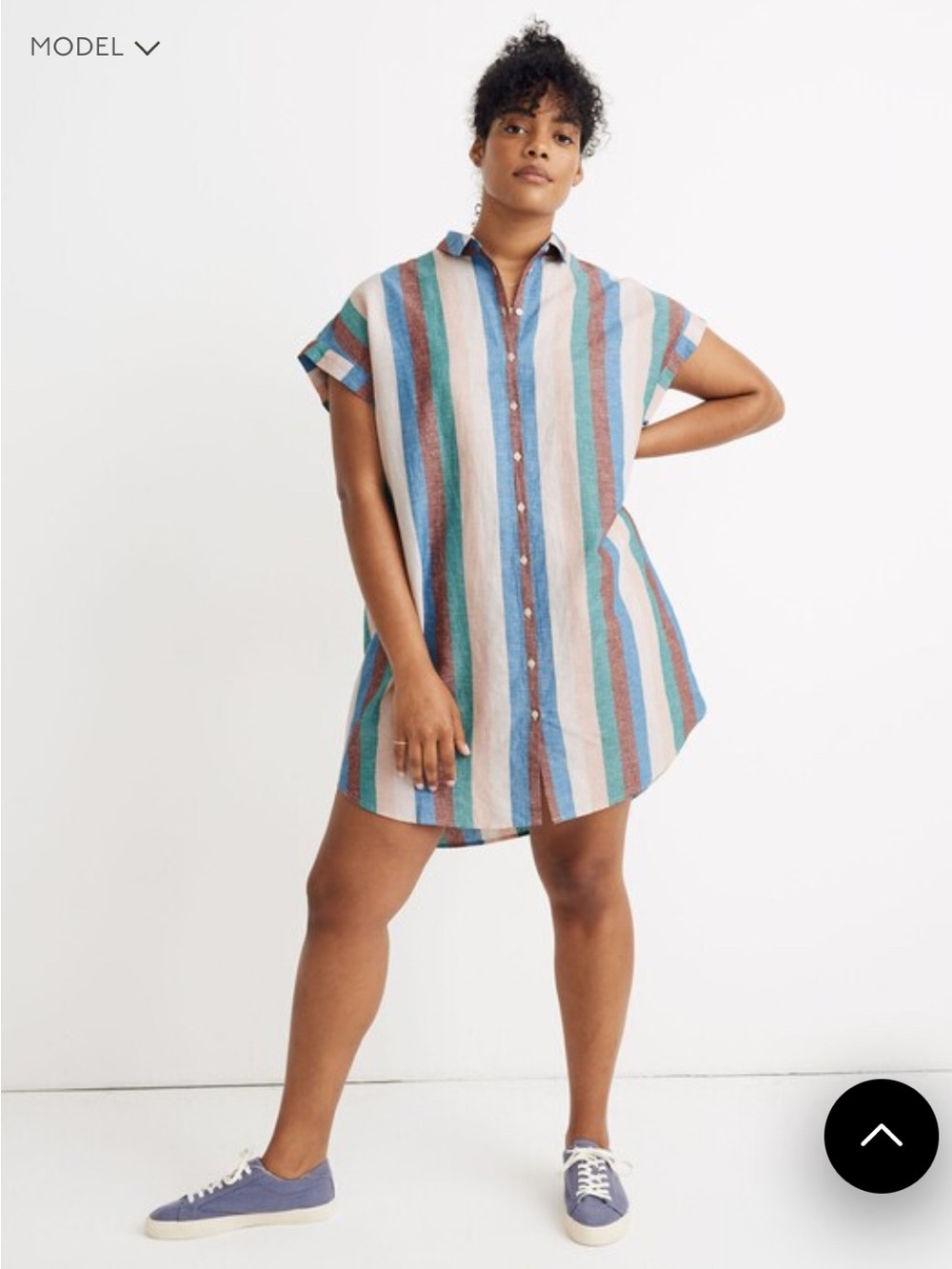 Madewell Central Shirtdress in Flagstaff Stripe 2X